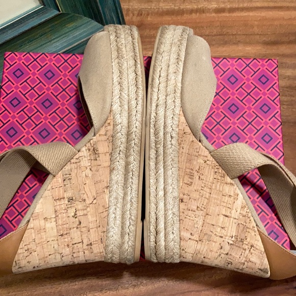 🌊EUC Tory Burch Adonis Peep-Toe Cork Wedge Espadrilles🌊 - Picture 8 of 10